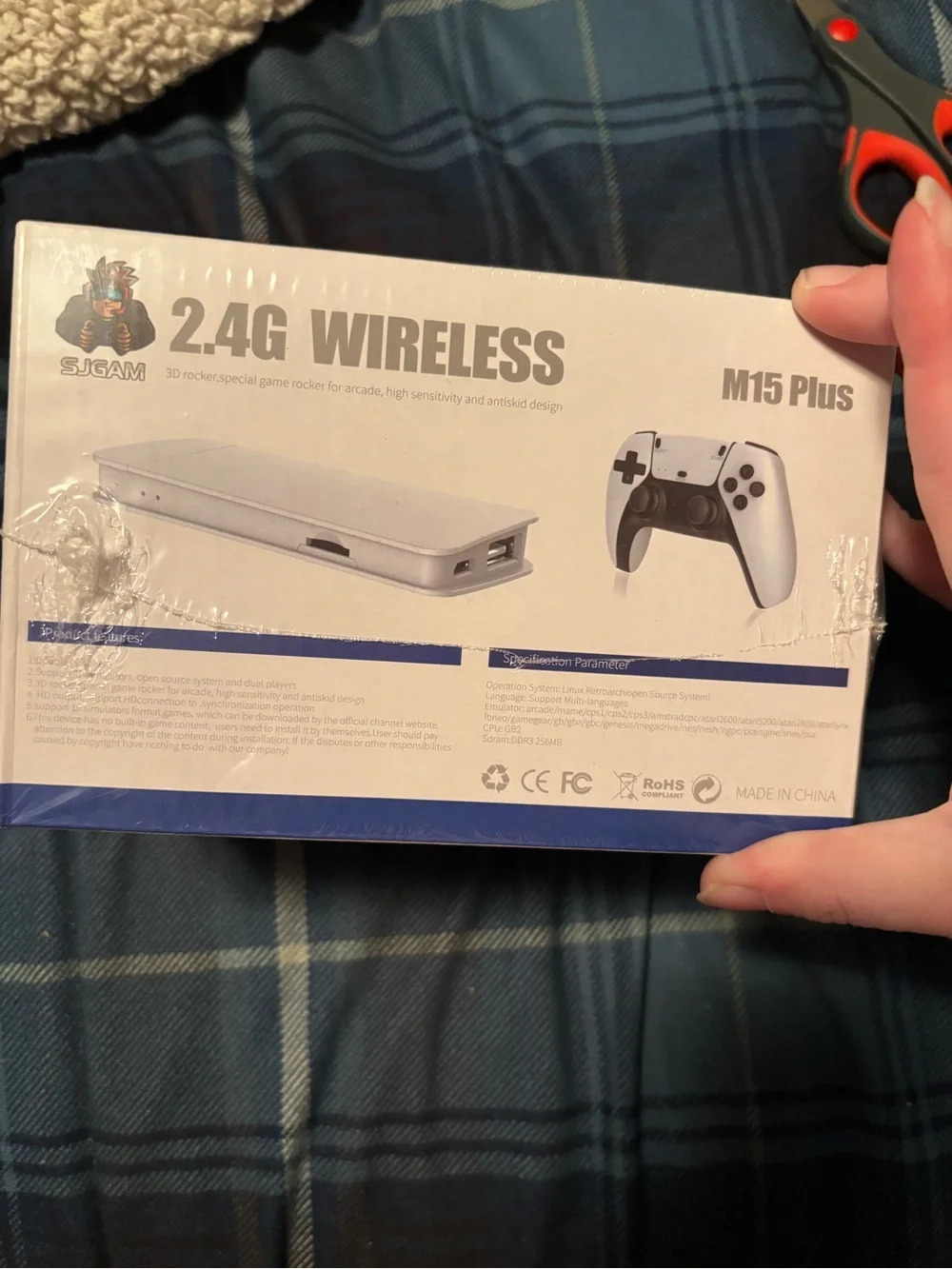 M15 Plus 2.4G Wireless Game Controller - White